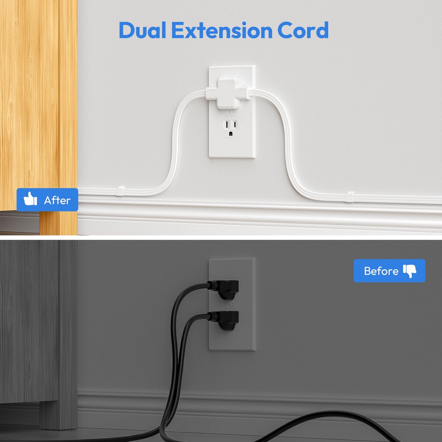 🔋⚡6-in-1 Twin Extension Power Strip