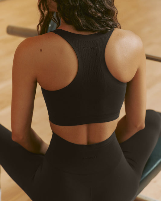 Thread Haven®Impact Seamless Racer Tank Bra - Coffee Bean