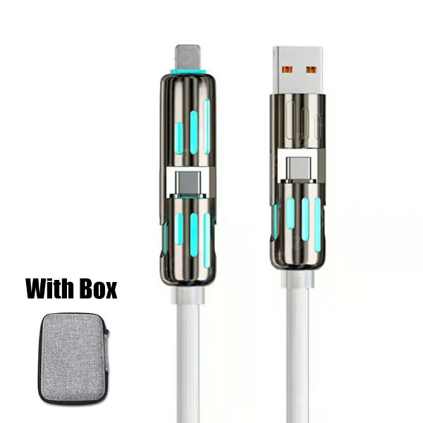 ⚡4-in-1 USB Charging Cable mFish fast charging - Data cable box gifted