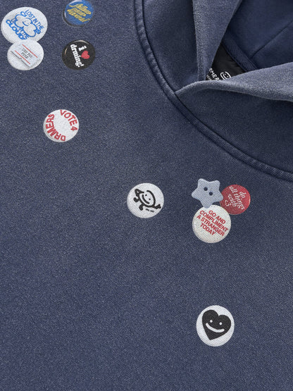 PIN HOODIE - VINTAGE NAVY
