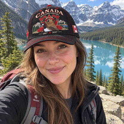 🔥🍁 Canada 160th Anniversary 1867–2027 - Premium Printed Heritage Cap Polyester • Detailed Printed • Comfortable Fit
