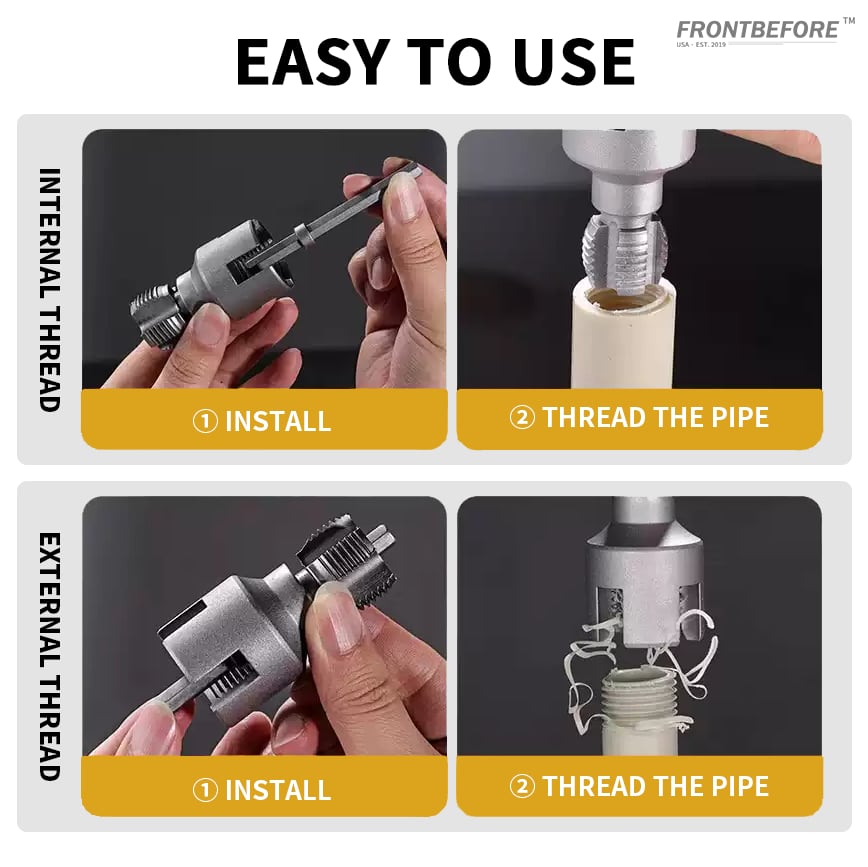 🔥Last day 49% OFF - 🔧Integrated Internal & External Pipe Threading Tool