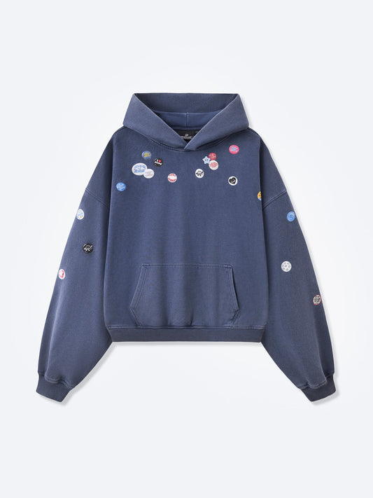 PIN HOODIE - VINTAGE NAVY