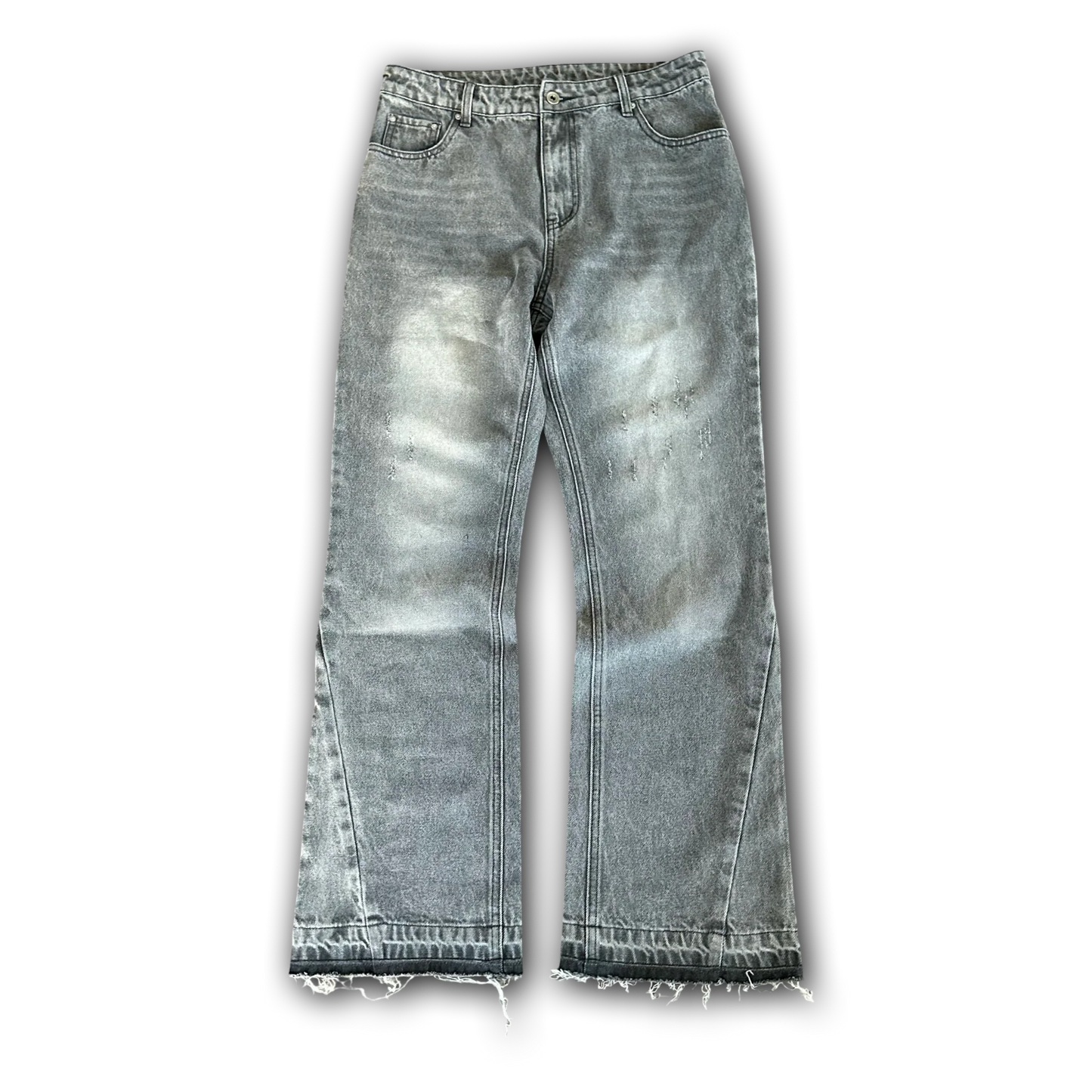 RAW EDGE GREY WASH DENIM