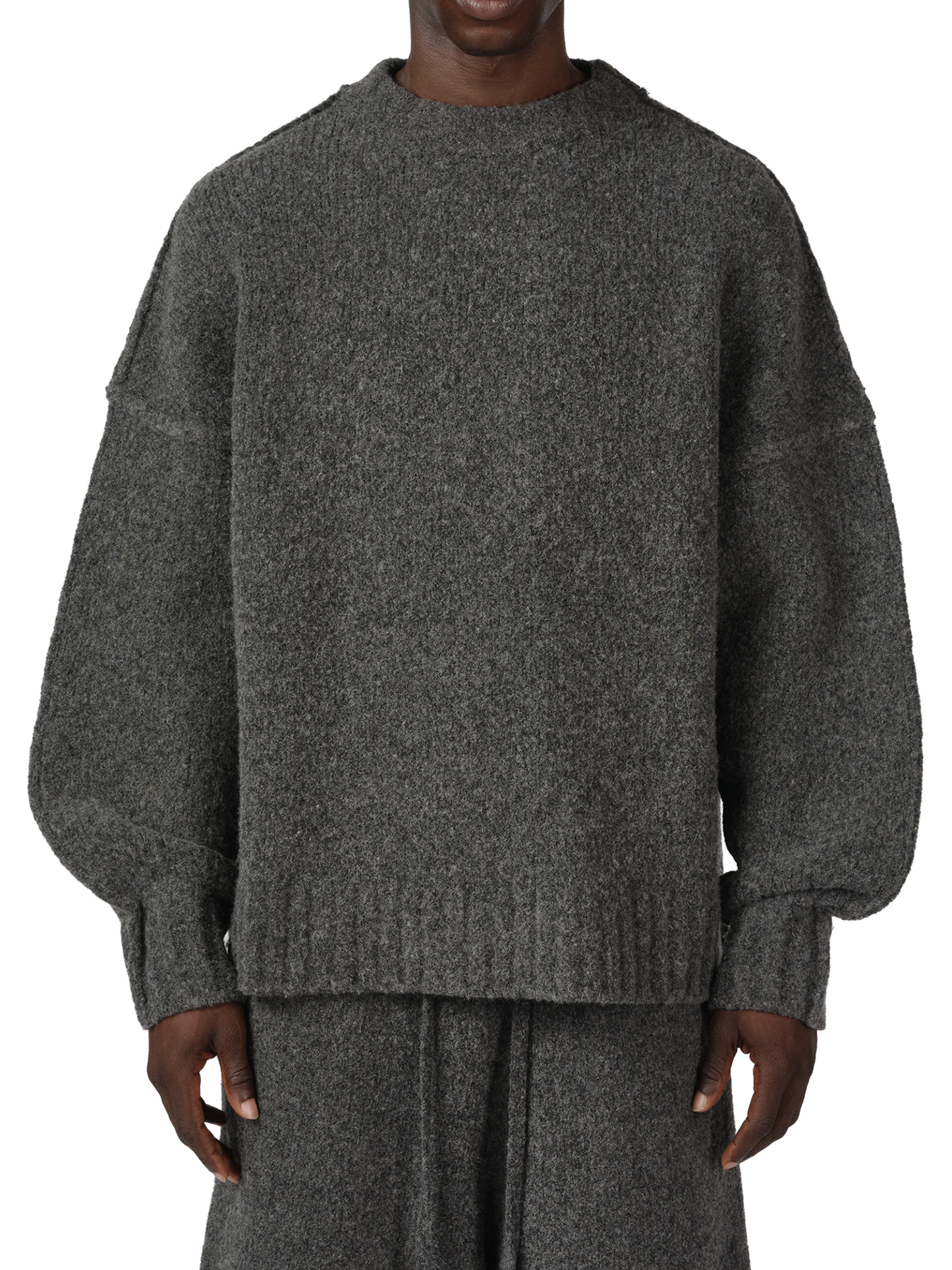 WOOL KNIT CREWNECK | GRAY
