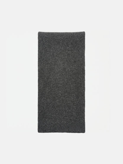 WOOL KNIT DUVET SCARF | GRAY