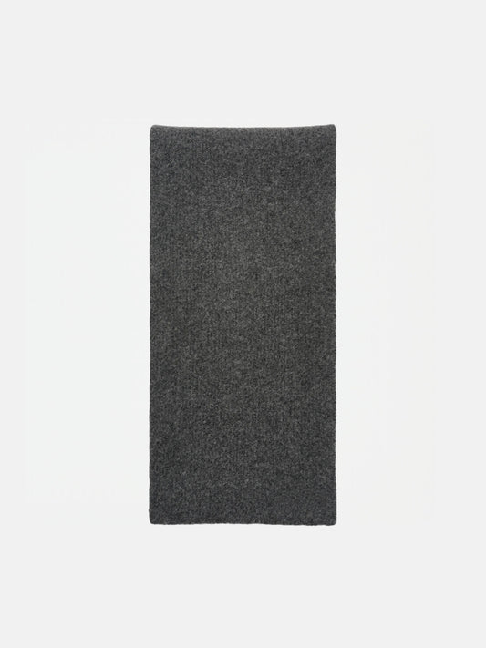 WOOL KNIT DUVET SCARF | GRAY