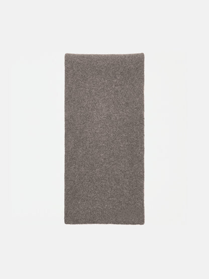 WOOL KNIT DUVET SCARF | STONE