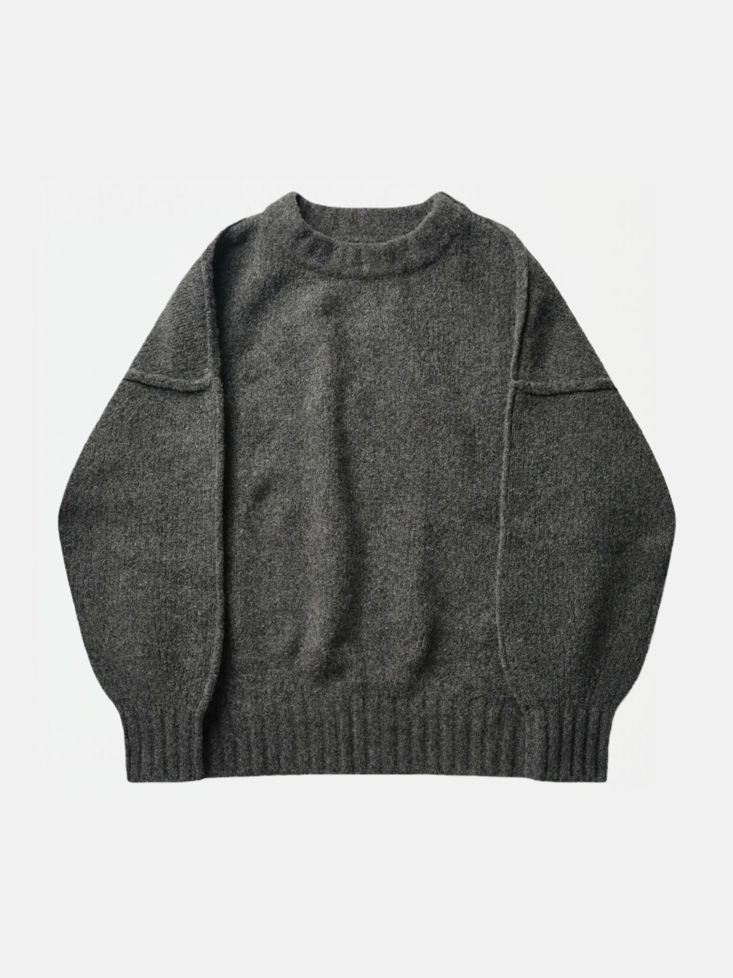 WOOL KNIT CREWNECK | GRAY