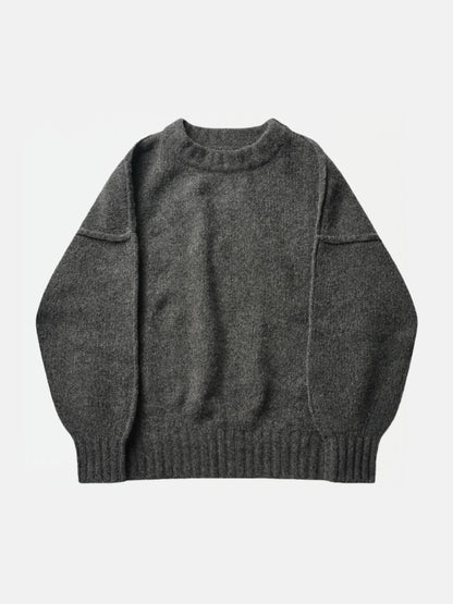 WOOL KNIT CREWNECK | GRAY
