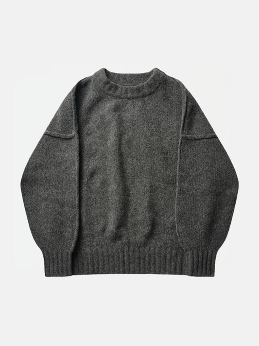 WOOL KNIT CREWNECK | GRAY