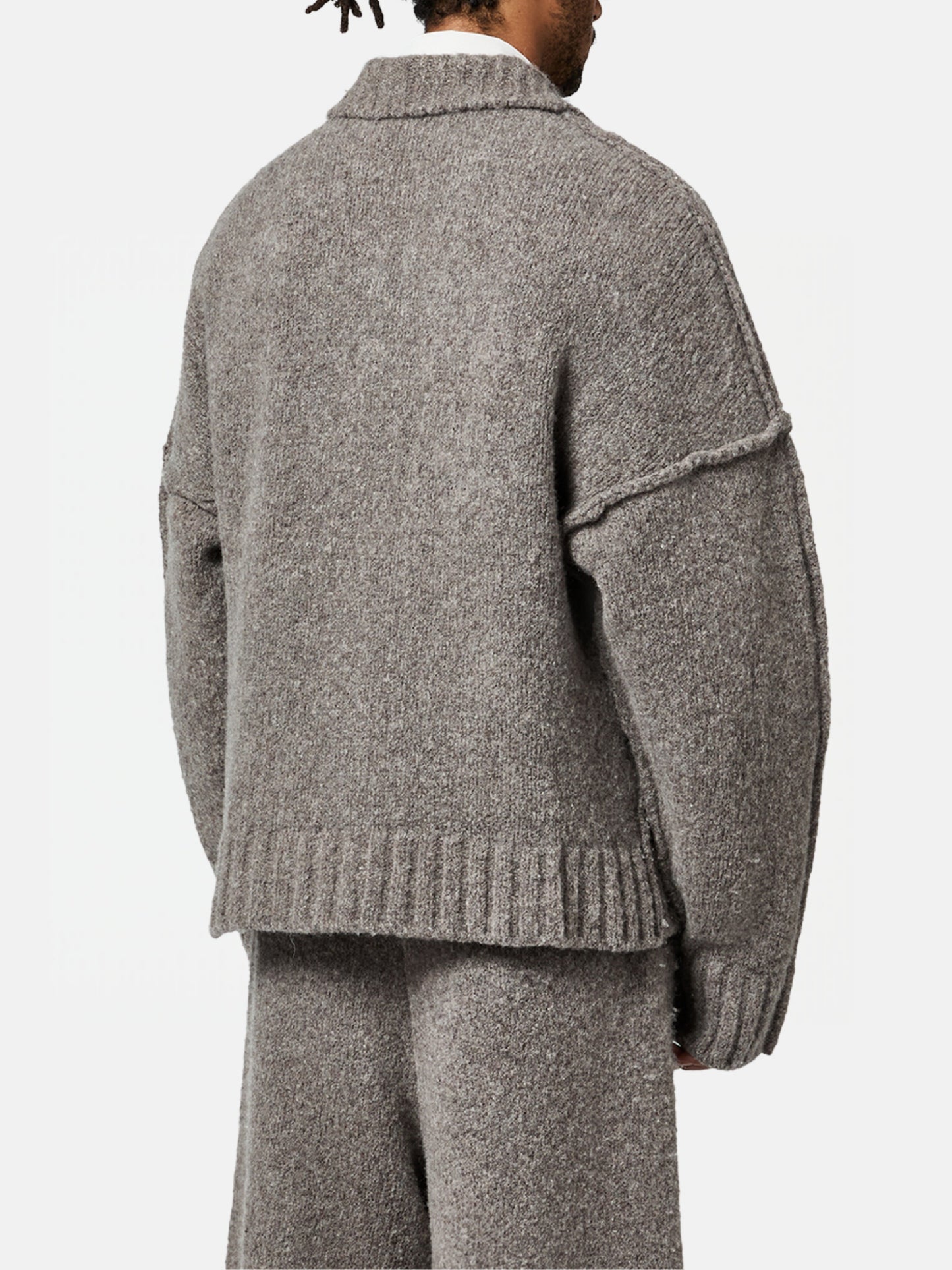 WOOL-KNIT POLO | STONE