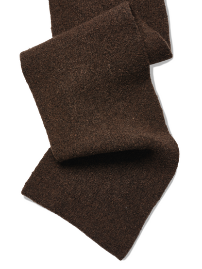 WOOL KNIT DUVET SCARF | GRAY