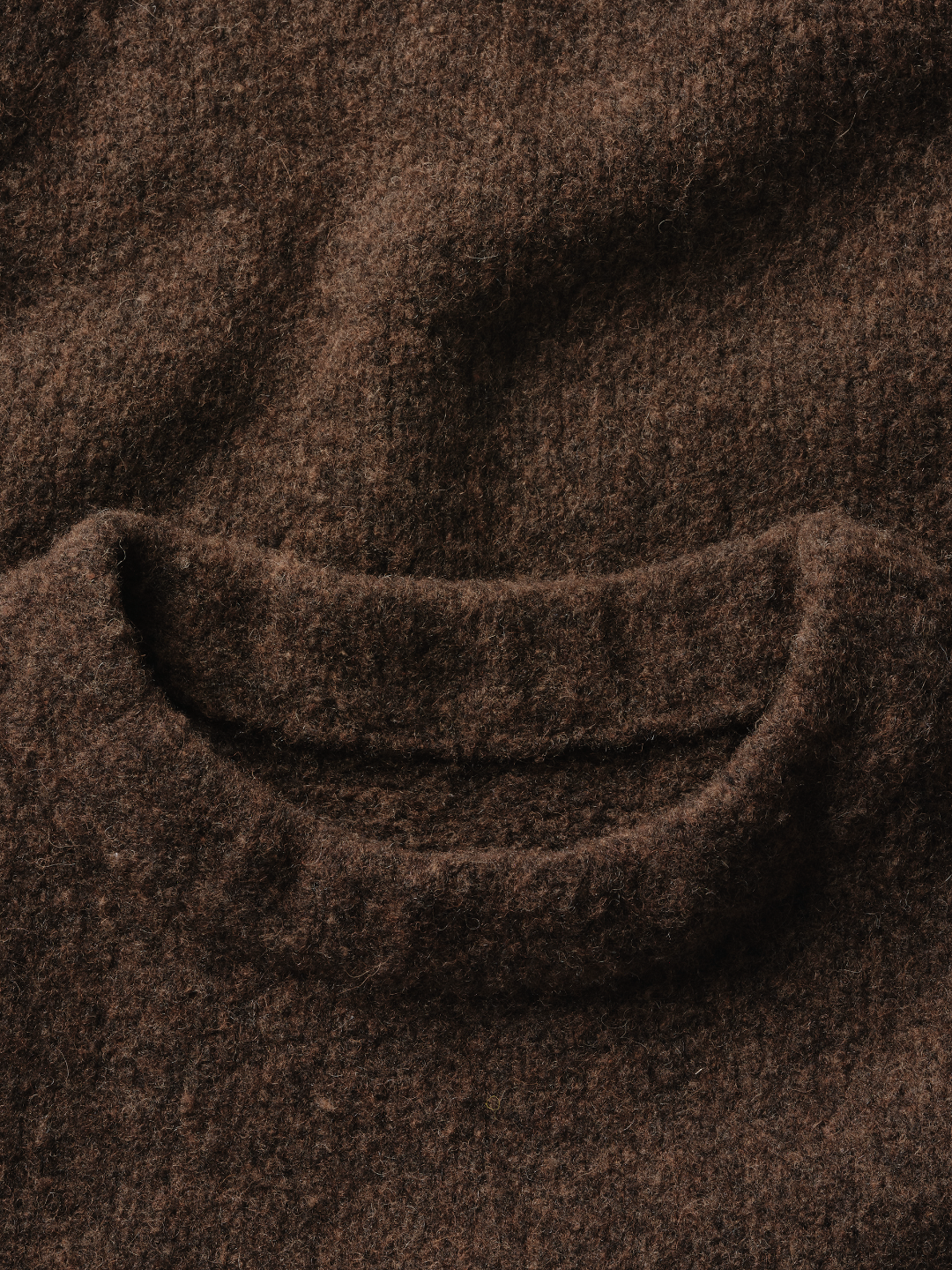 WOOL KNIT CREWNECK | BROWN