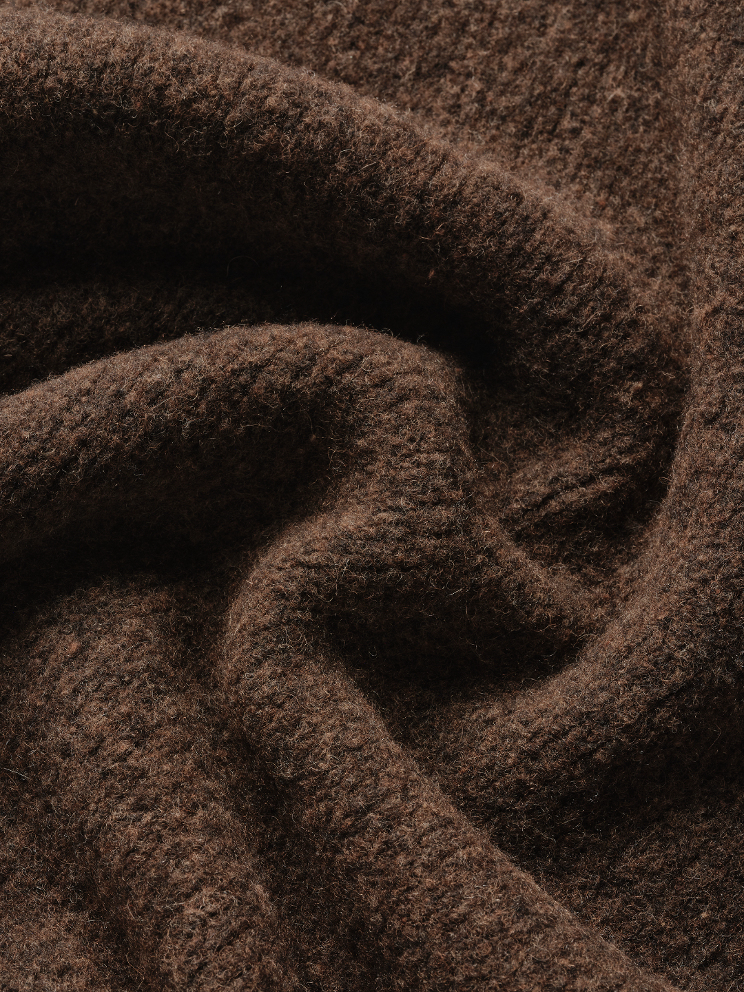 WOOL KNIT CREWNECK | BROWN