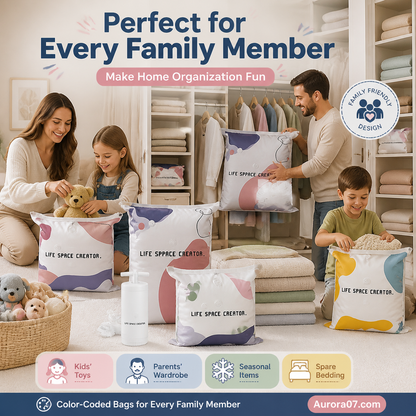 🧳Buy 1 Get 1 Free No‑Pump Vacuum Storage Bags – Press & seal, no pump needed. Saves 80% space, keeps clothes dry & dust‑free. Perfect for bulky bedding & off‑season gear. 🛏️🗄️