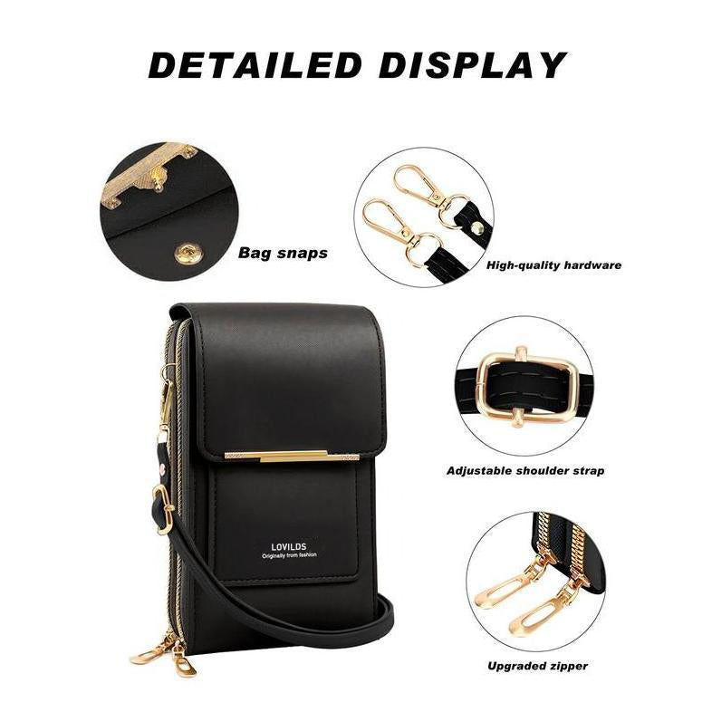 🔥Final 3 Hours: 60% OFF  LOVILDS™2026 Trendy Minimalist Elegant Women's Touchscreen Crossbody Phone Wallet