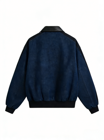 Thread Haven® MEN’S FILBERT FLIGHT JACKET - MED INDIGO - WORN IN