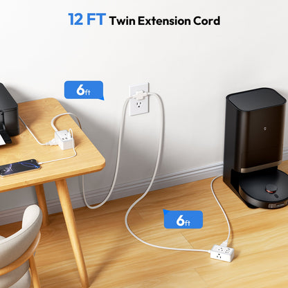 🔋⚡6-in-1 Twin Extension Power Strip