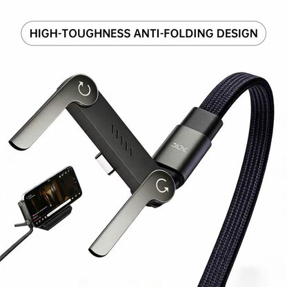 ⚡ Invisible Holder Charger Cable with Stand – Hidden Bracket Design, Fast Charging Support, Tangle-Free & Durable 📱