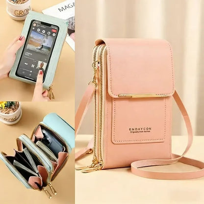 ⏳Only $19.99 Last Day Promotion - ✨RFID Anti-Theft Phone Crossbody – Touchscreen & Multi-Compartment Design📱