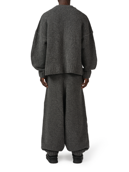 WOOL KNIT CREWNECK | BROWN
