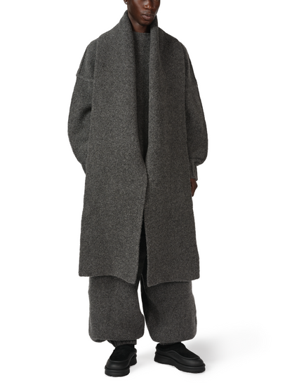 WOOL KNIT DUVET SCARF | STONE