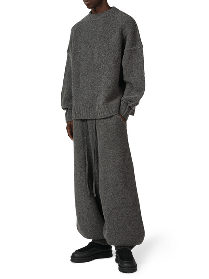 WOOL KNIT CREWNECK | GRAY
