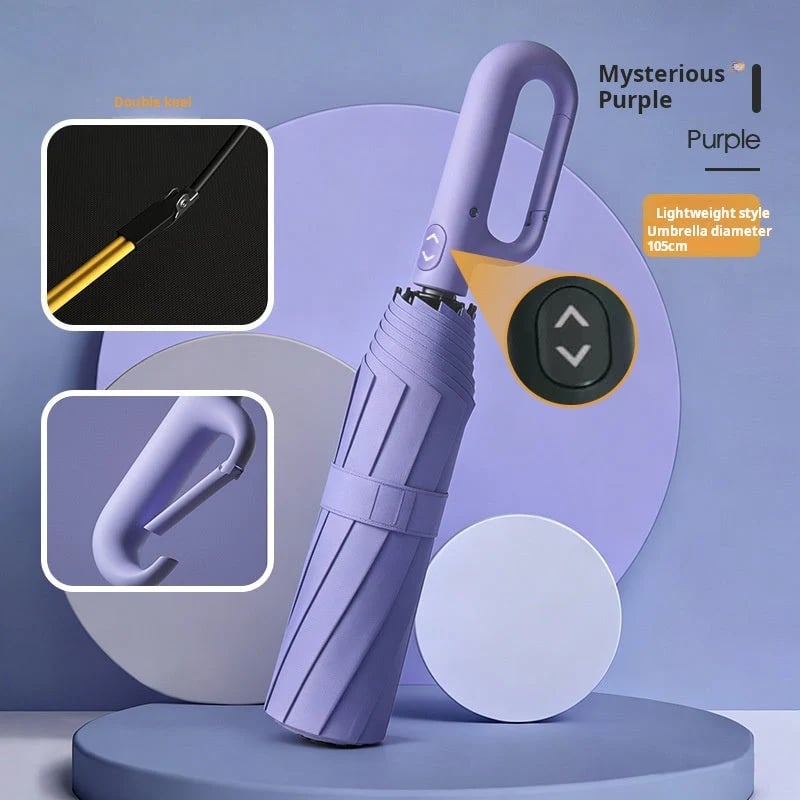 🥳2026 HOT SALE🥳💞50K+ SOLD! ☔💨 50% OFF! ☔Portable Automatic Folding Umbrella-Windproof Waterproof with Loop Buckle