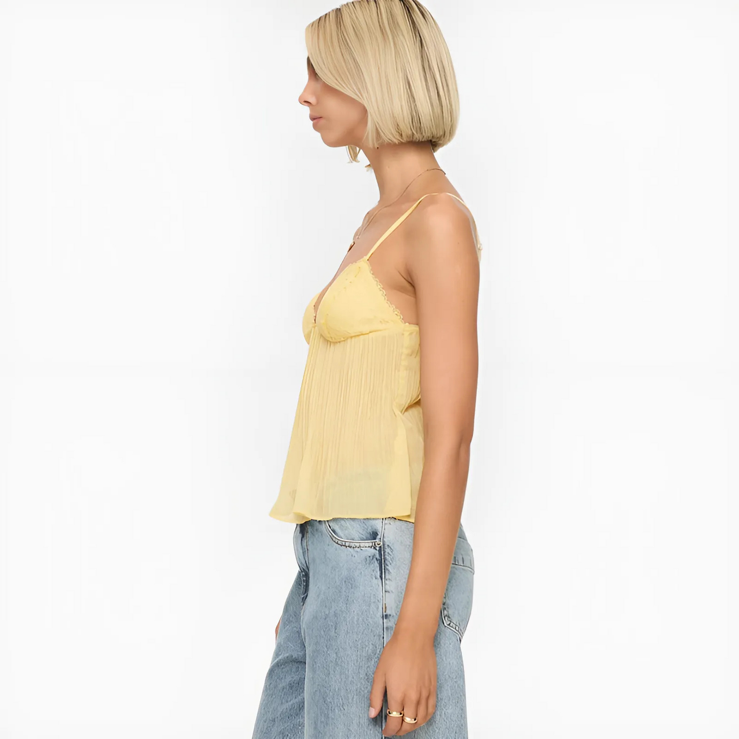 The Lemon Pleat Top