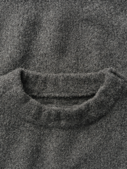 WOOL KNIT CREWNECK | BROWN