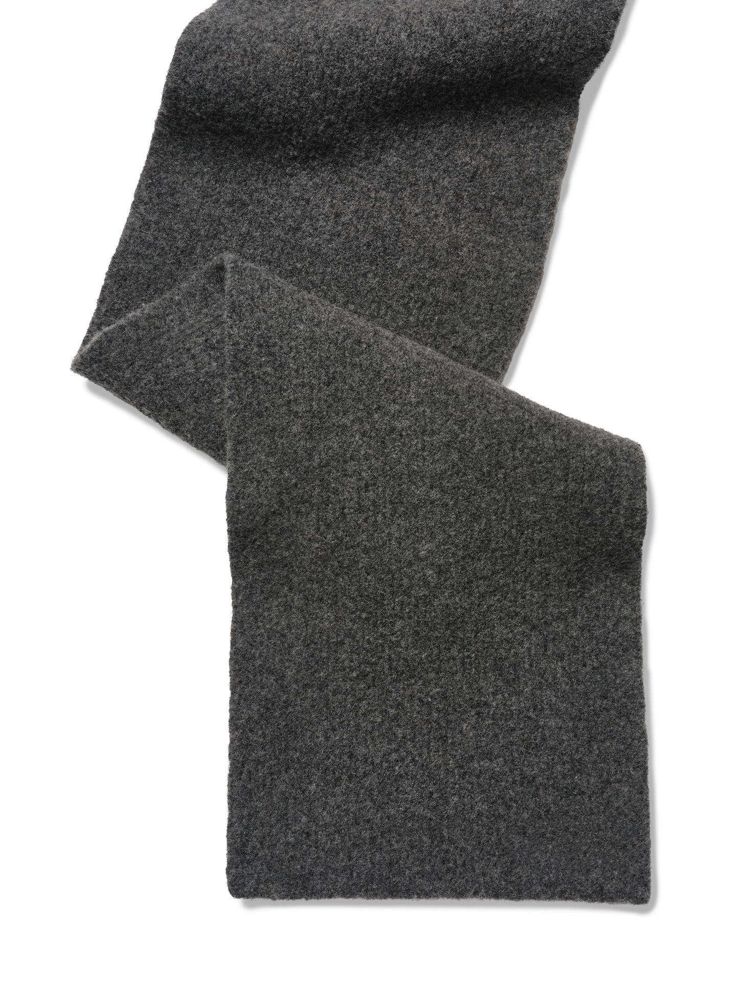 WOOL KNIT DUVET SCARF | BROWN