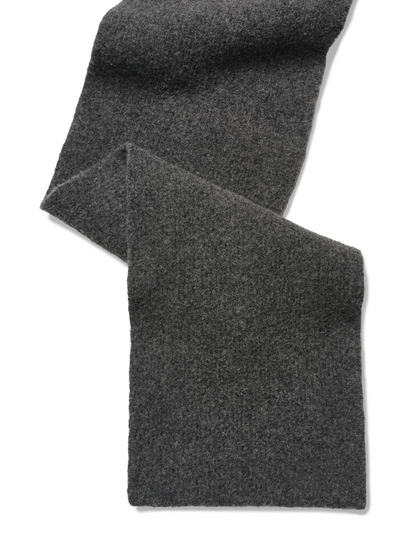 WOOL KNIT DUVET SCARF | GRAY