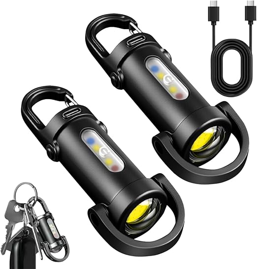 Rechargeable keychain flashlight