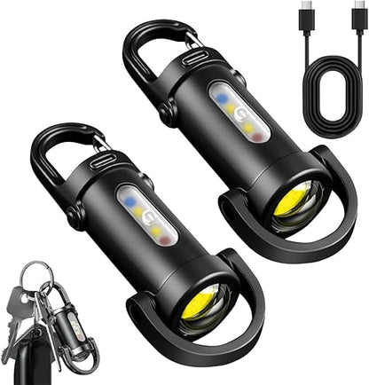 Rechargeable keychain flashlight