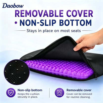 Daobow Double Thick Honeycomb Gel Seat Cushion 🪑Cool Pressure Relief Cushion for Office Car Wheelchair