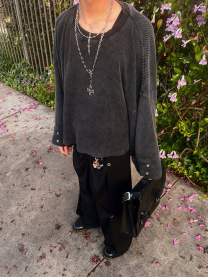 WAFFLE WIDE SLEEVE THERMAL