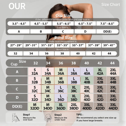 Thread Haven®Jelly Wireless Womens Comfortable Wireless Bras Push Up Bralettes Seamless Tshirts Bras Deep V Everyday Bras