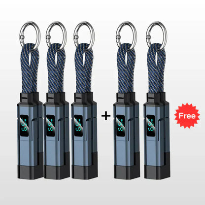 🔥HOT SALE 50% OFF🔥4-in-1 Digital Display Keychain Charging Cable