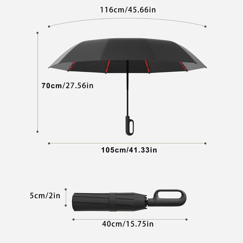 🥳2026 HOT SALE🥳💞50K+ SOLD! ☔💨 50% OFF! ☔Portable Automatic Folding Umbrella-Windproof Waterproof with Loop Buckle
