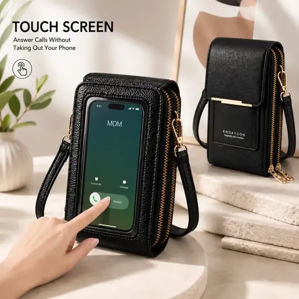 ⏳Only $19.99 Last Day Promotion - ✨RFID Anti-Theft Phone Crossbody – Touchscreen & Multi-Compartment Design📱