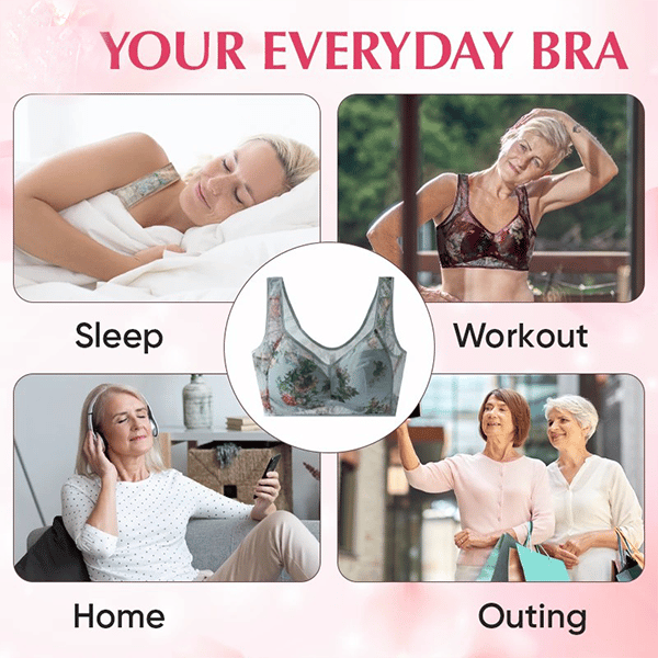 🎁 Super gather bra | Ice Silk Lace Cooling Comfort Bra