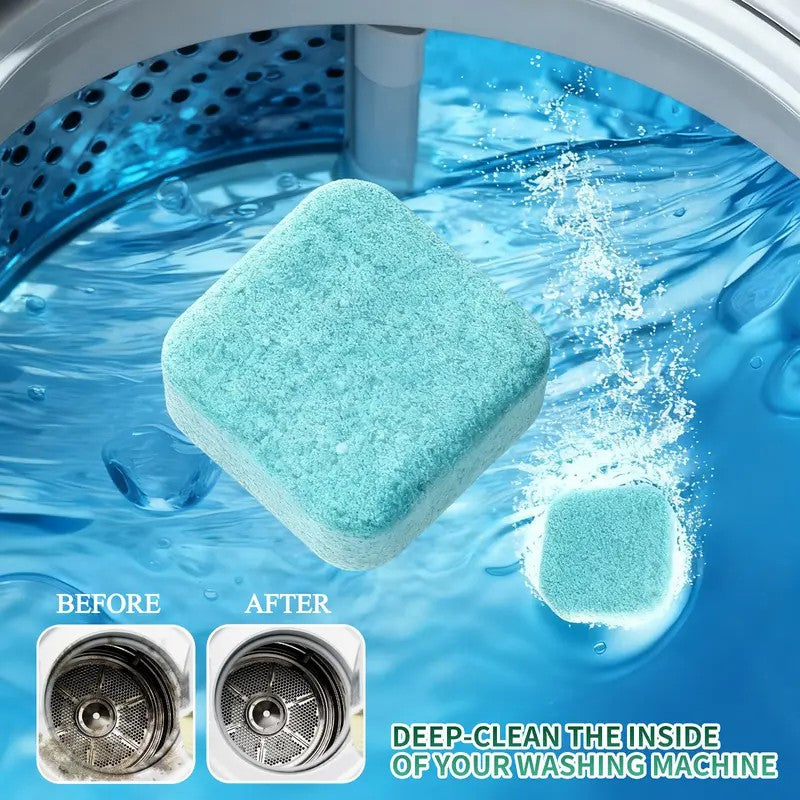 QOOES Eco-Friendly Washing Machine Cleaner 12 Tablets | Pet Hair & Odor Remover