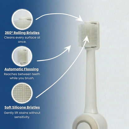 3 in 1 Rolling Floss Toothbrush