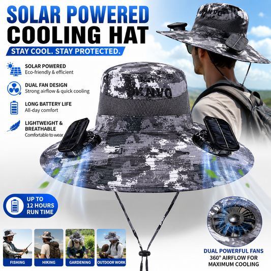 🔥Summer Hot Sale 49% OFF⚡2026 🎁 The Perfect Father’s Day Gift – Solar Cooling Fan Hat 🌞