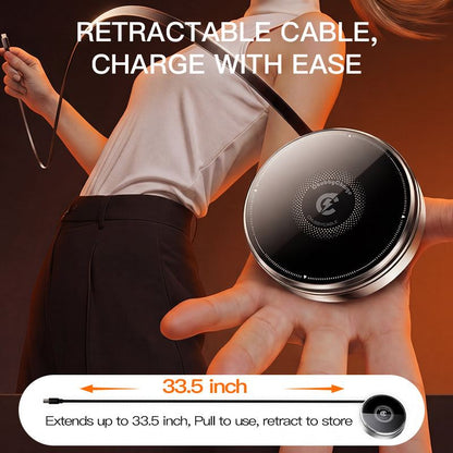 Retractable 3-in-1 Magnetic Wireless Charger & Hidden Stand