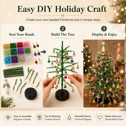🎄✨ DIY Beaded Christmas Tree Kit – 🎅Create Your Own Sparkling Holiday Decoration(📦Buy 2 Free Shipping）