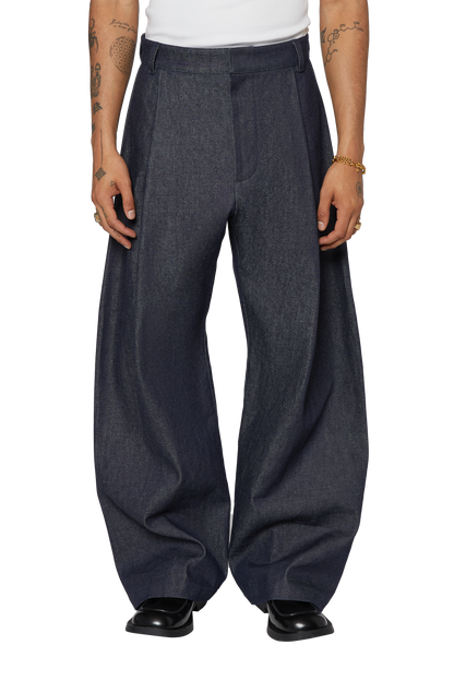 13.5OZ TWILL DENIM PLEAT PANTS