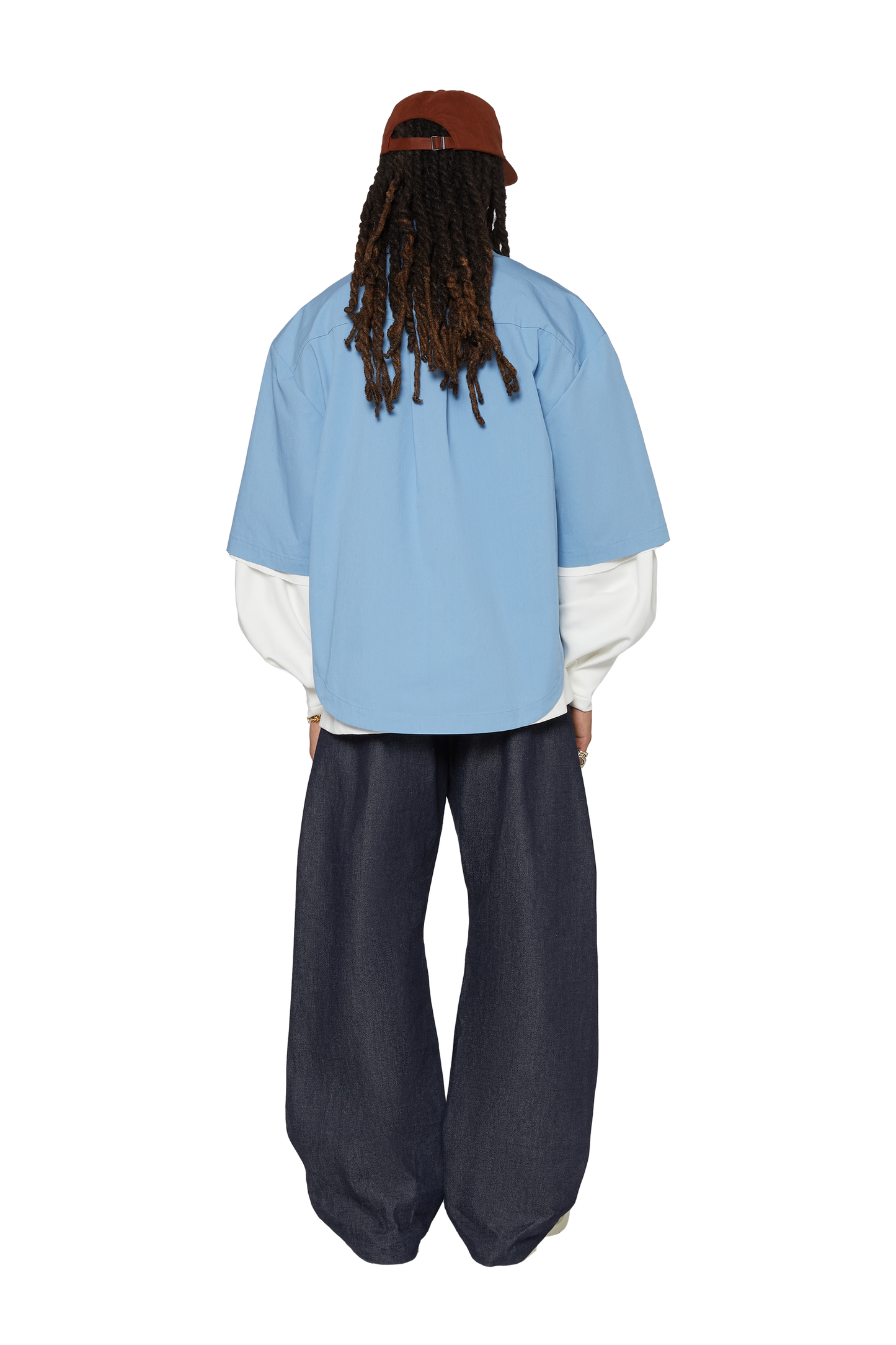 13.5OZ TWILL DENIM PLEAT PANTS