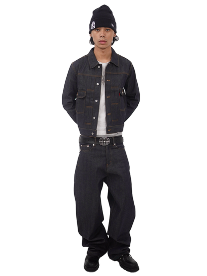 DARK INDIGO BAGGY JEANS